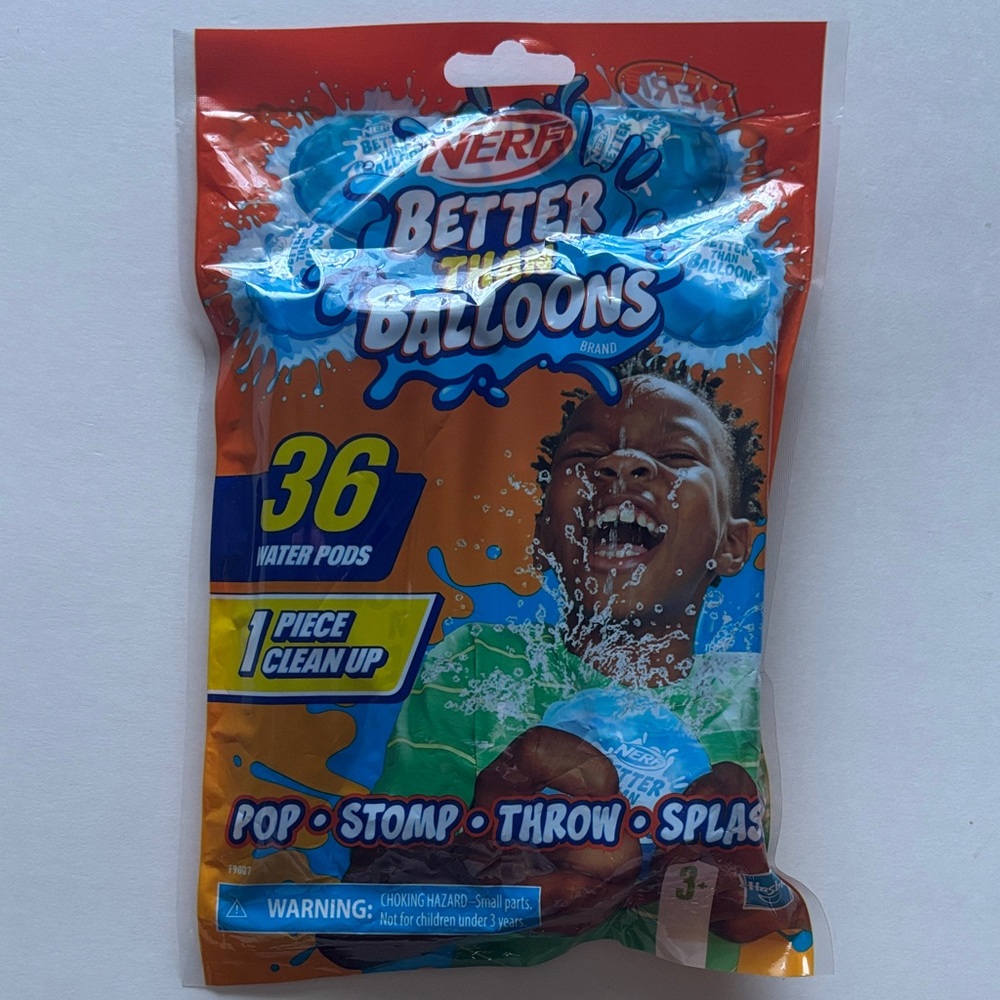 Nerf |Better Than Balloons 36 Water Pods Kit 1 Piece Clean Up Birthday Event Bag
